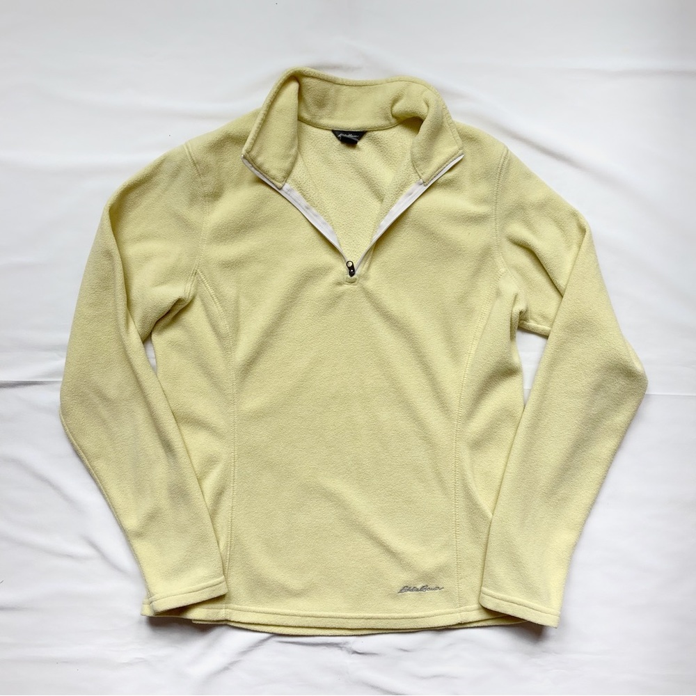 Eddie Bauer butter yellow fleece